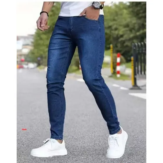 Calça jeans Masculina Confortável Casual Estilosa Slim  Versátil Durabilidade Estilo e Versatilidade