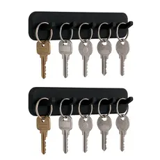Kit 2 Porta Chaves de Parede com Fita Dupla Face 3M Não Precisa Furar