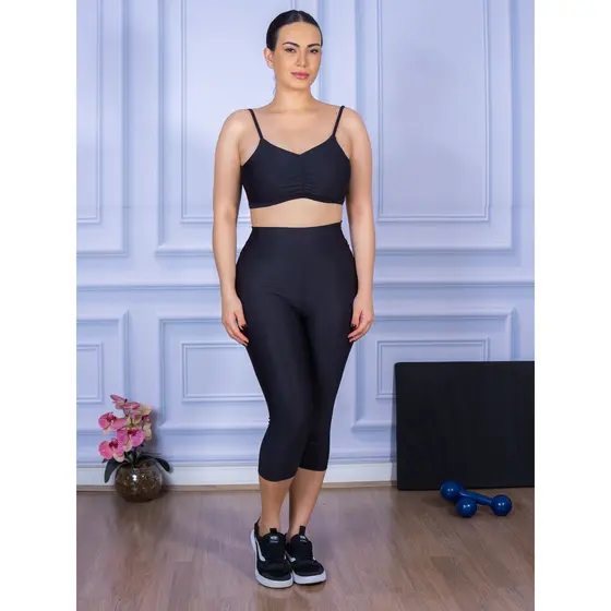 Conjunto Fitness Corsário + Top Costas Abertas - Conforto e Sustentação