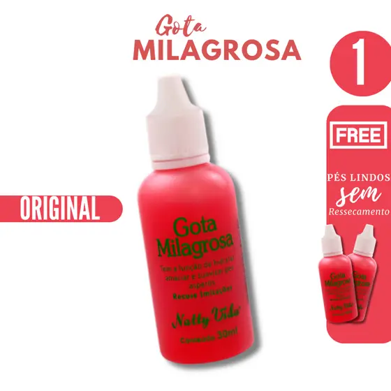 Gota Milagrosa Para os Pés Original  COMBATE RACHADURA Natty Vida 30ml