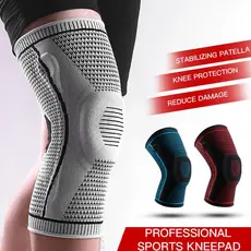 1 Peça De Joelheira Patella Suporte Medial Forte Menisco Proteção De Compressão De Silicone Cesta De Corrida Esportiva De Joelheiras