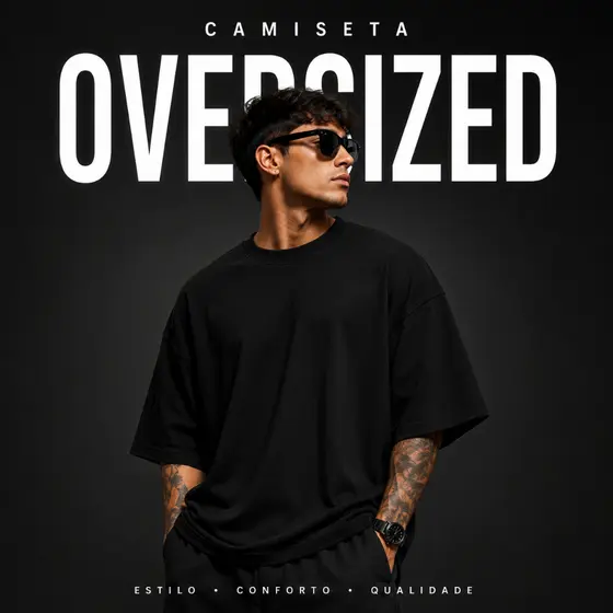 Camiseta Oversized Streetwear 100% Algodão Premium Unissex