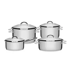 Jogo De Panelas 4 Peças Inox Fundo Triplo Solar Tramontina
