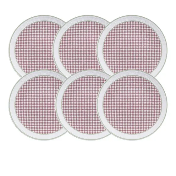 Conjunto 6 Pratos Rasos Positano 25cm Porcelana Tramontina