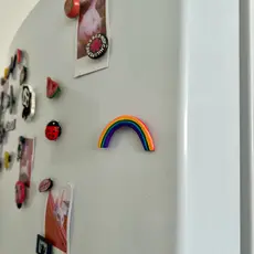 Imã de geladeira decorativo arco íris artesanal orgulho lgbt pride para decoração de casa cozinha