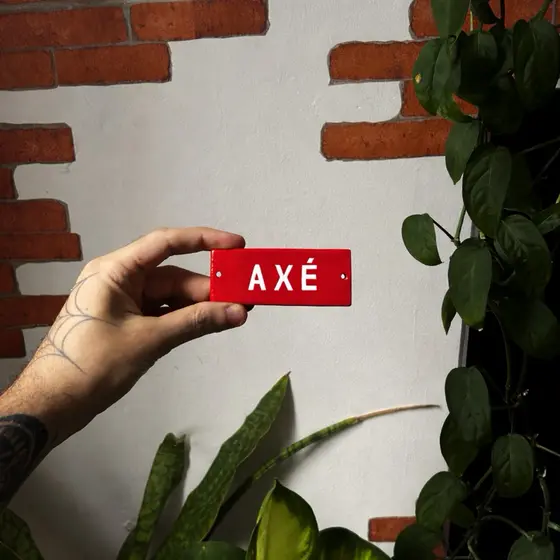 Placa decorativa artesanal personalizada axé para decoração de parede