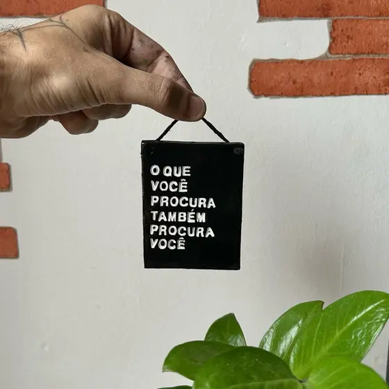 (Escolha sua frase) Placa decorativa artesanal para decoração de parede