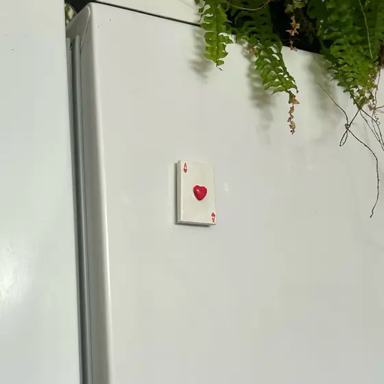 Imã de geladeira carta de baralho decorativo artesanal para decoração de casa cozinha