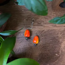 Caju artesanal chaveiro ou imã de geladeira para decoração feito à mão frutas