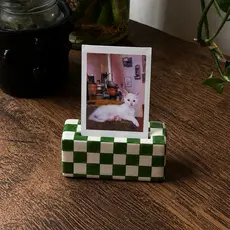 Porta polaroid xadrex artesanal feito à mão para decoração