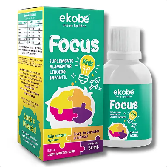 Focus Kids 50ml Ekobé Foco e Atenção Infantil Tutti Frutti
