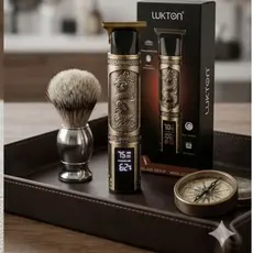 Máquina de cortar cabelo acabamento e barba sem fio Recarregável com Painel digital