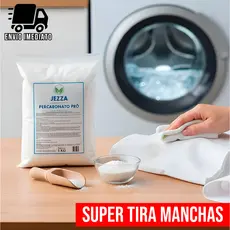 Percarbonato de Sódio Alvejante Sem Cloro Tira Manchas 1 a 3kg Roupas Brancas Limpeza Pesada TS
