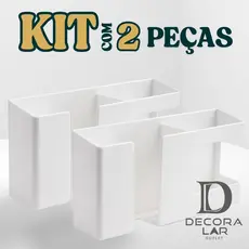 Kit Suporte De Parede dois em um Multifuncional Sem Furar Telefone Móvel/Controle Remoto/Banheiro