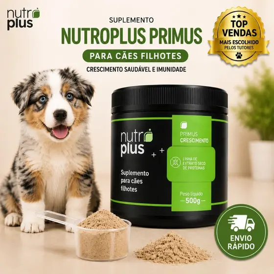 Suplemento para Cães Filhotes 500g Crescimento Saudável, Imunidade, Microminerais e vitaminas Nutroplus Primus