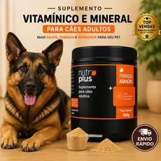 Suplemento para Cães Adultos 500g Saúde, Imunidade e Nutrição, Reduz riscos nutricionais Nutroplus Primus