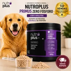 Suplemento para Cães adultos 500g Suporte Nutricional, Proteico e Controle de Fósforo Nutroplus Primus Zero