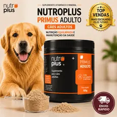 Suplemento para Cães Adultos 100g Nutrição Equilibrada, Manutenção da Saúde, Fórmula moderna e completa Nutroplus Primus