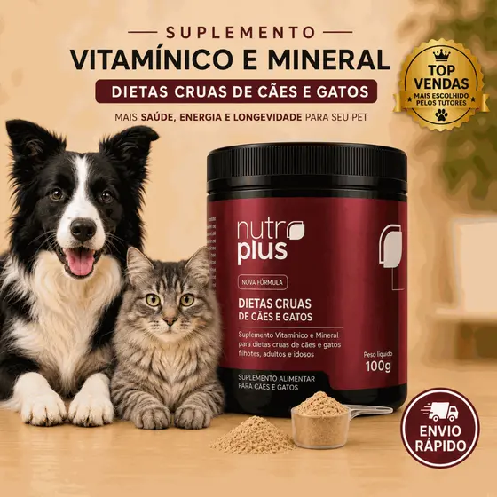 Suplemento Para Cães Adultos 100g Dietas Cruas Com Ossos, Fórmula Equilibrada, moderna e completa Nutroplus