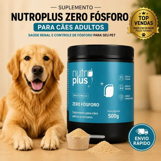 Suplemento para Cães Adultos 500g Mineral, Saúde Renal e Controle de Fósforo Nutroplus Primus Zero