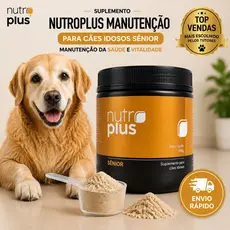 Suplemento 500g para Cães Idosos Sênior Manutenção da Saúde e Vitalidade Nutritivo e Essencial Nutroplus