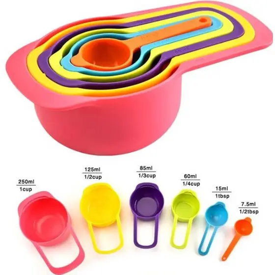 Colher Colheres Medidoras 6 pçs Medida Para Receitas Bolo Cozinha Confeitaria Top Chef