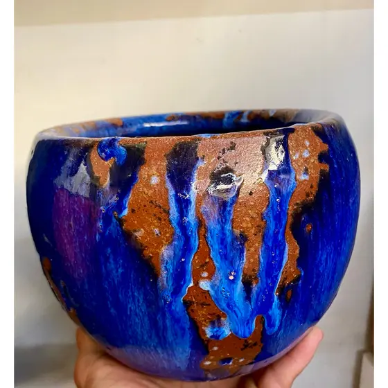 Vaso de Cerâmica Esmaltado para Orquídeas e Flores