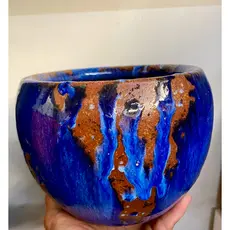 Vaso de Cerâmica Esmaltado para Orquídeas e Flores