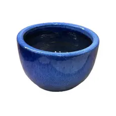 Bacia de Cerâmica Esmaltada Decorativa com Drenagem | Pronta para Plantar