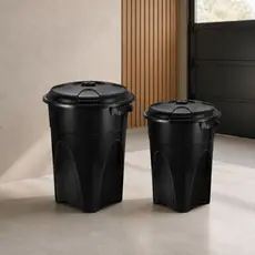 1 ou 2 Cestos De Lixo Grande 100 Litros 60 Litros Lixeira Reforçada