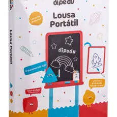 Lousa Mágica Pedestal Giz Caneta Apagador Adesivo Portátil