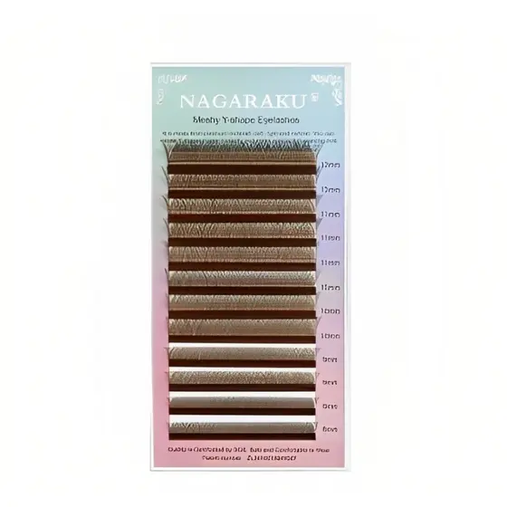 Cílios Nagaraku YY Marrom 0.07 D Volume Brasileiro Extensão Profissional Lash Designer