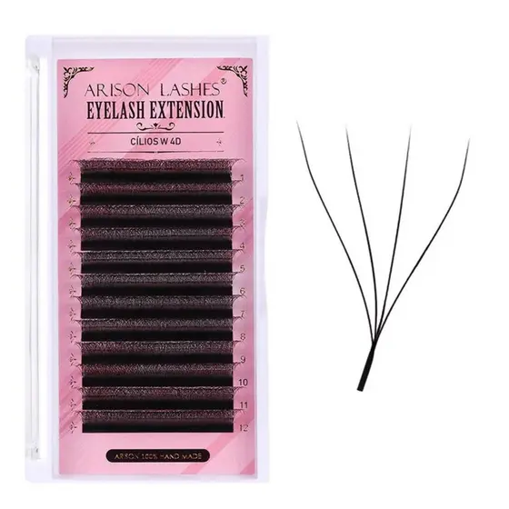 Cílios Arison 4D W 0.07 D Volume Egípcio Extensão Profissional Lash Designer Alta Qualidade