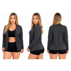 Cardigan Fitness Casaquinho Feminino - Proteção UV+, Secagem Rápida  Academia e Caminhada Sem Ziper