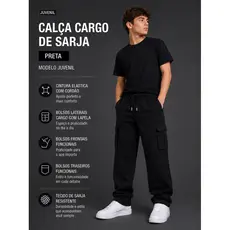 Calça Cargo Infantil e Juvenil – Sarja e Jeans, Diversas Cores