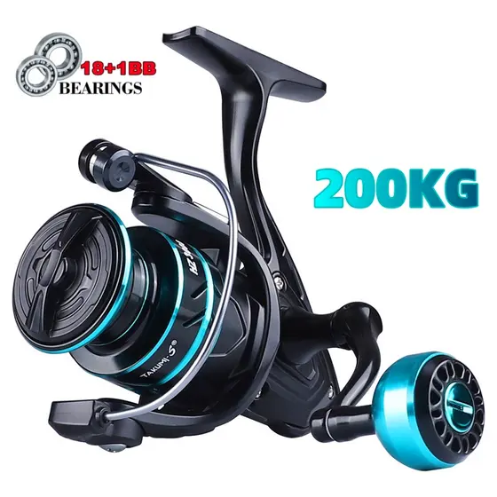 Carreto de pesca todo metálico 200KG Carreto de pesca 5.2: 1 Carreto de pesca com haste longa de fundição Carreto de pesca em água doce