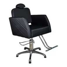 Cadeira Nexus Fixa Salão De Beleza Preto Factor Acetinado