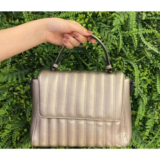 Bolsa Feminina Elegante Alça De Mão E Tiracolo Golden Fênix