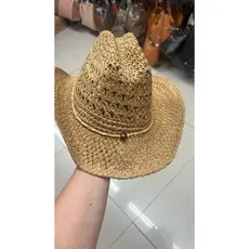 Chapéu Virginia Cowboy Palha Sintética Verão PRAIA ARTESANAL