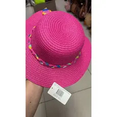 Chapéu De Praia Floppy infantil Feminino Sombreiro com fita ou miçanga