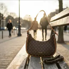 Bolsa Feminina  lace lore Ombro Monograma com  Alça Trançada