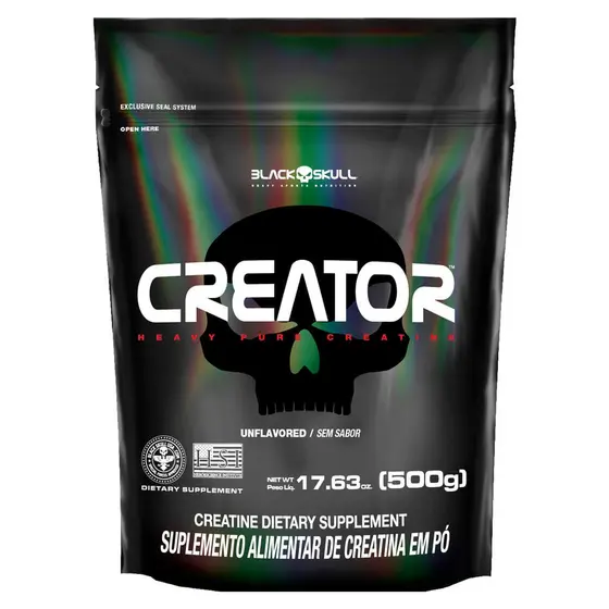 Creator - Creatina Monohidratada - Refil 500g - Black Skull