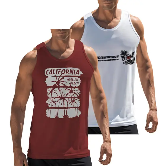 Kit 2 Camiseta Regata Masculina Surf Camisa Estampadas