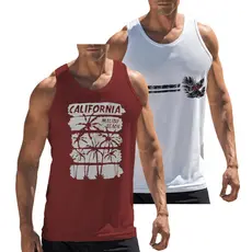Kit 2 Camiseta Regata Masculina Surf Camisa Estampadas