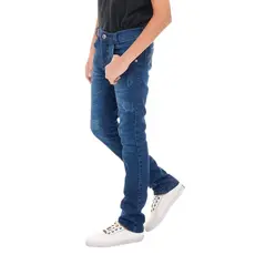 Calça Jeans Juvenil Menino Lycra Elastano Skinny Masculina