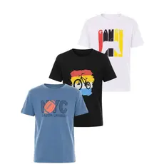 Kit 3 Camiseta Infantil Menino Estampada Algodão Manga Curta 10 ao 16