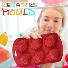 Forma De Cubo De Gelo De Fruta Molde De Silicone De Doce Morango - Consulte Cores Disponíveis.