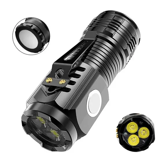 Lanterna De Mão Pequena E Brilhante Super Lanternas Portáteis Base GT-966