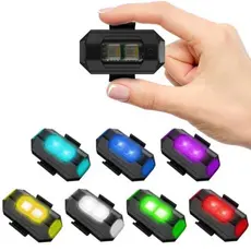 Luz Anticolisão Para Motocicletas E Drones Iluminação Estroboscópica De Aviso Em Led Com 7 Cores