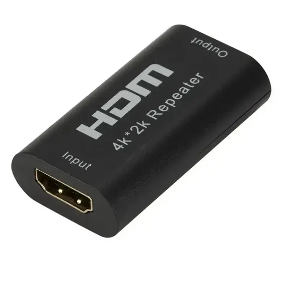 Repetidor HDMI compacto 4K 2K, amplificador de sinal para computador e TV, adaptador HDMI confiável